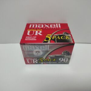 Maxell UR Normal Bias 5 Blank Audio Cassettes 90 Minutes Everyday Recording